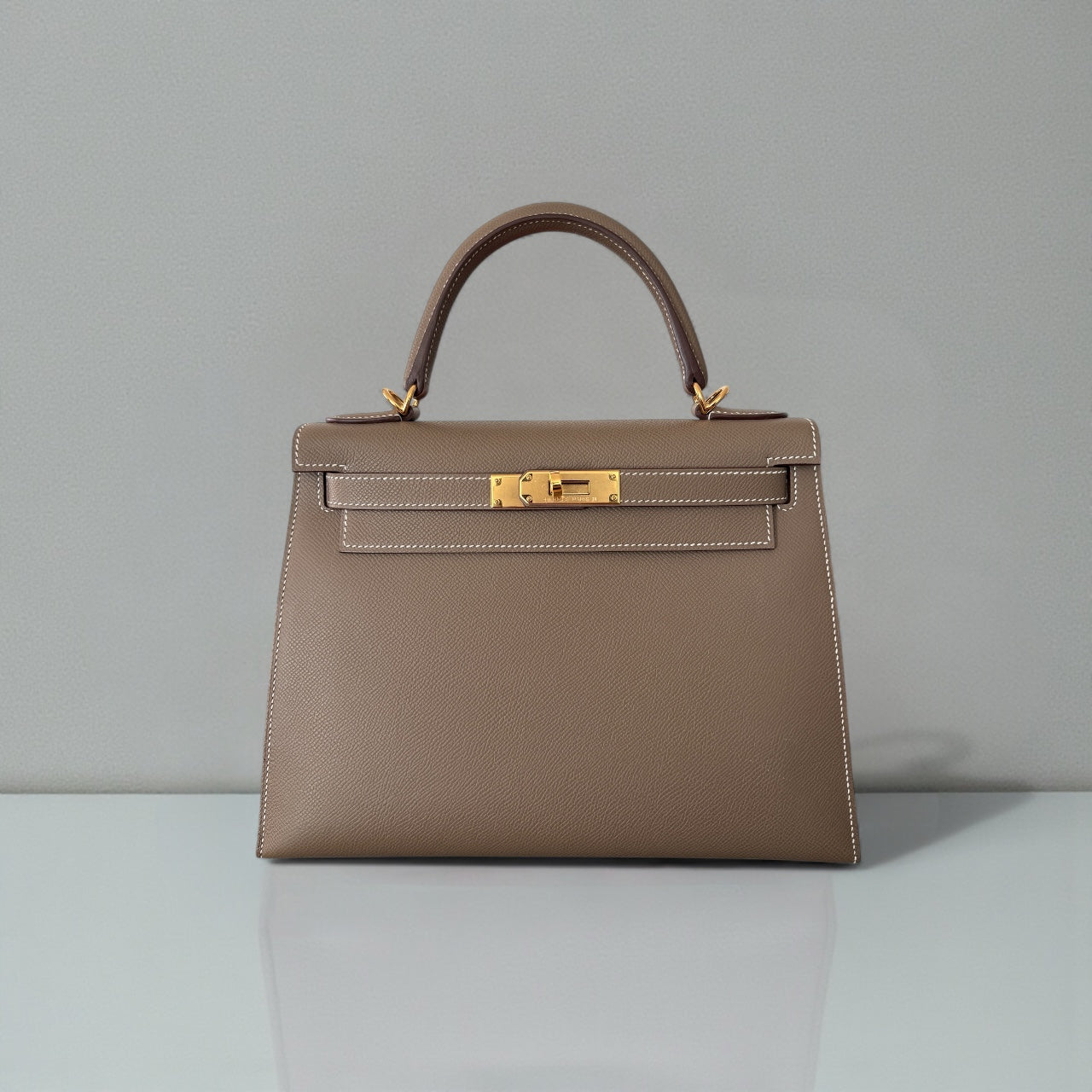 Hermès Kelly 28 Etoupe Epsom Gold Hardware